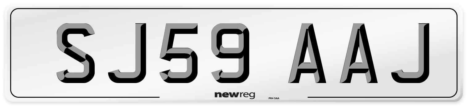 SJ59 AAJ Number Plate from New Reg